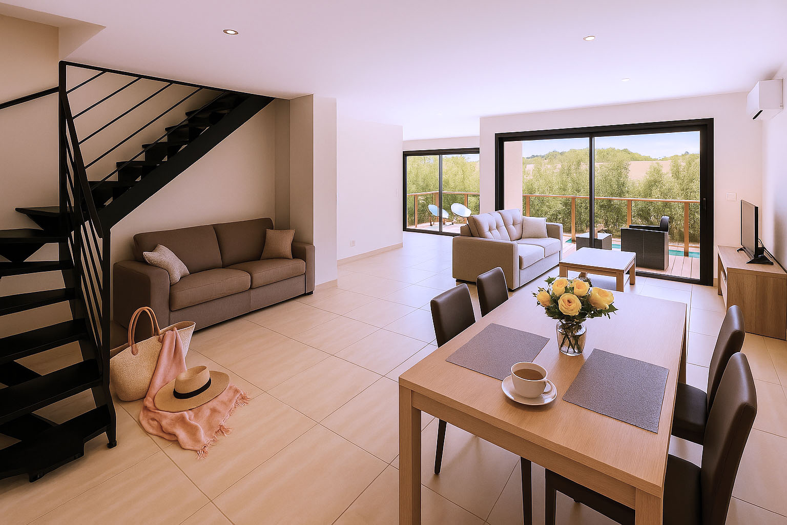 Sala da pranzo e soggiorno